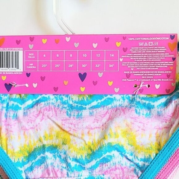 NWT Chili Peppers 10-Pck Colorful Cotton Bikini Panties - Picture 4 of 5
